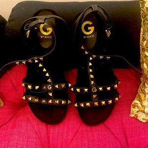 G by Guess Suede Lined Rock Stud Sandals